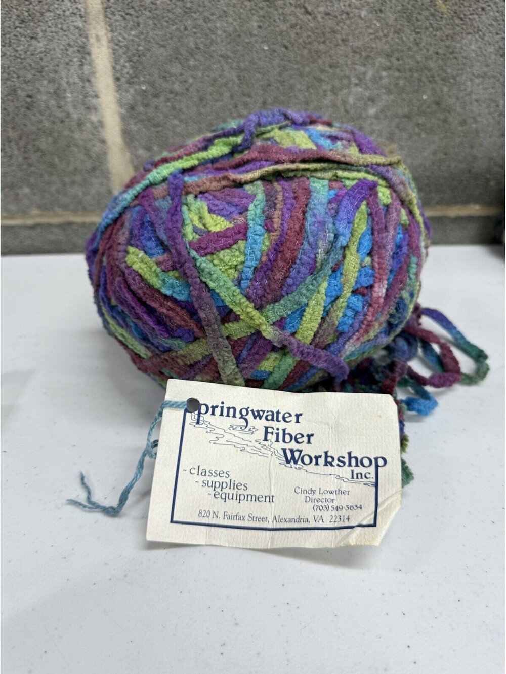 Springwater Fiber Workshop Inc Hand Dyed Chenille Tape 17oz One Skein Multicolor